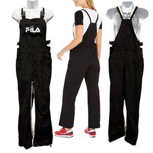 FILA Nadelle Overalls Logo Windbreaker Nylon Streetwear Sporty B&W Womens S